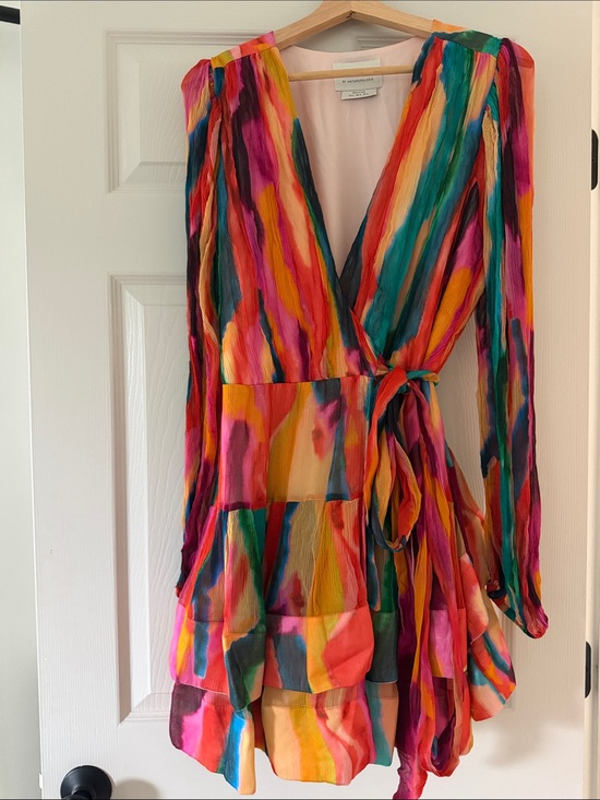 BHLDN Dresses & Skirts - BHLDN Colorful Multicolored Wrap Dress